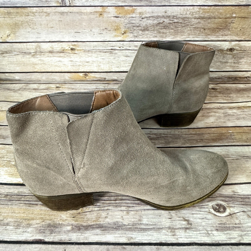 Lucky Brand Womens Stone Suede Benissa Western Ankle Boots 9M - Picture 5 of 9